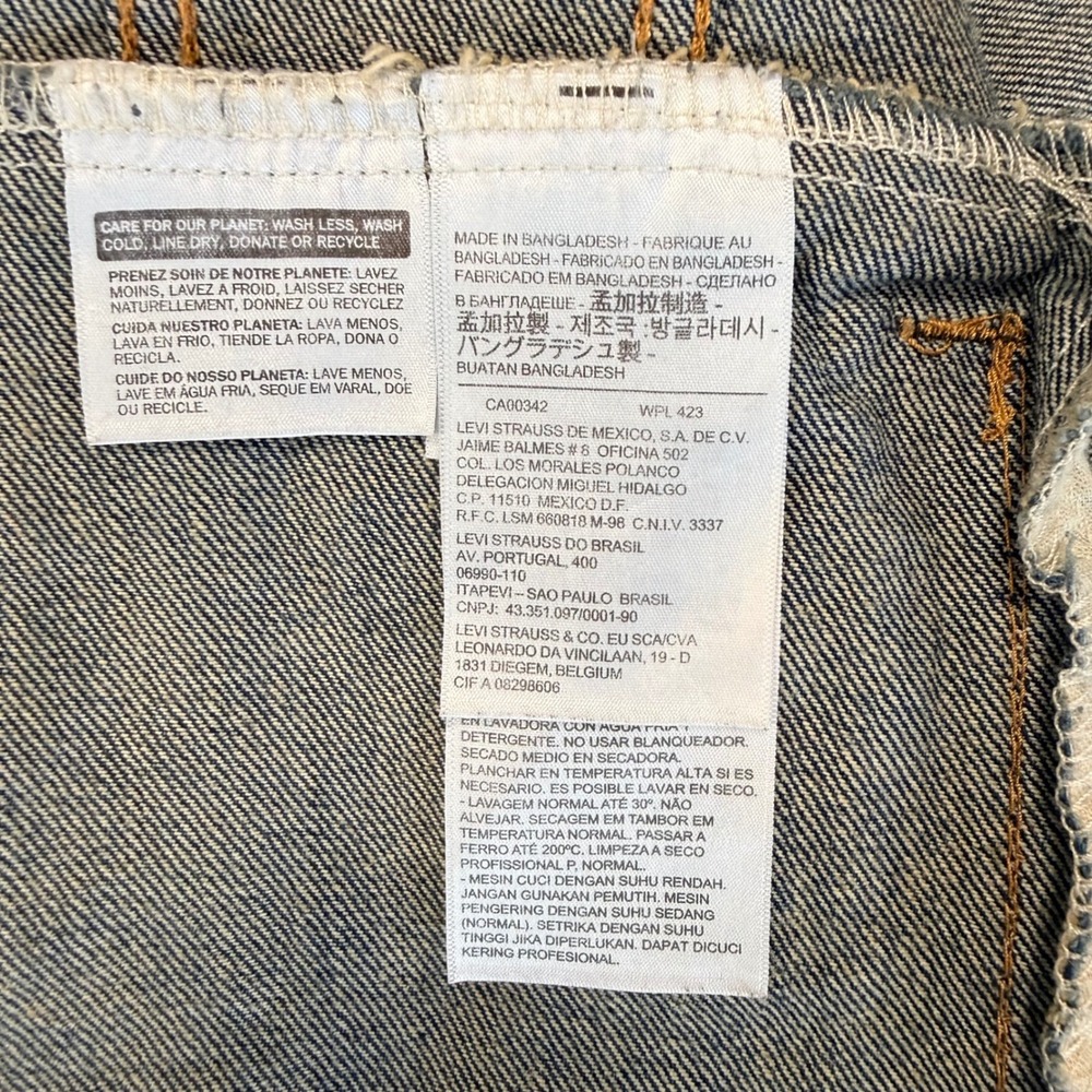 Levis 72334 Mens Denim Trucker Jacket Medium Wash Blue Jean Jacket Size L - Picture 10 of 12